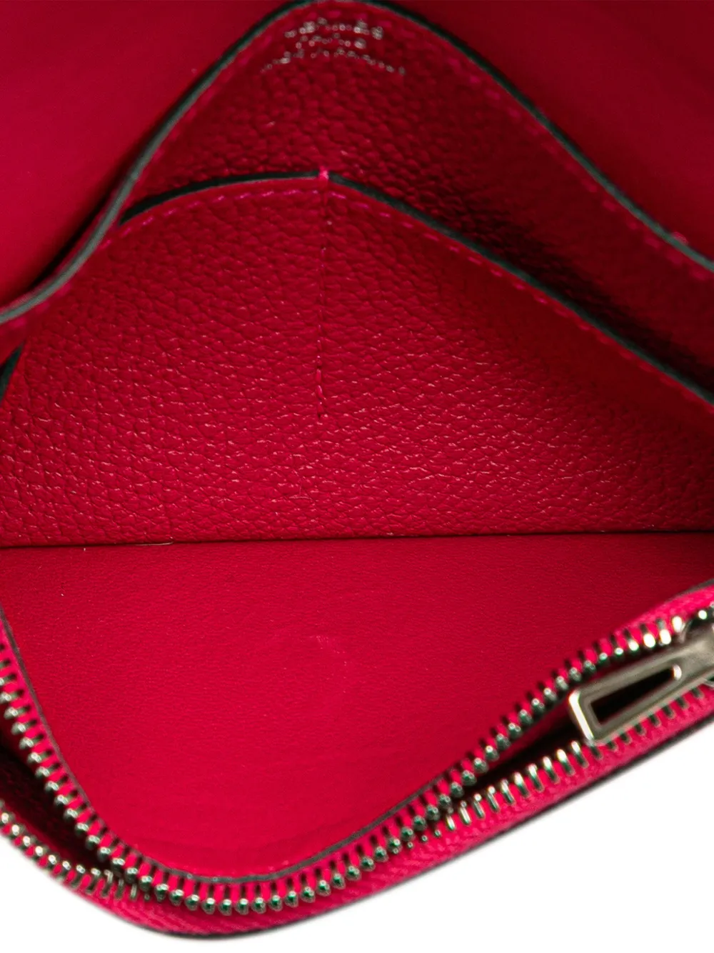 Pre-owned Hermes 2021 Togo Dogon Compact Wallet Small Wallets In Pink