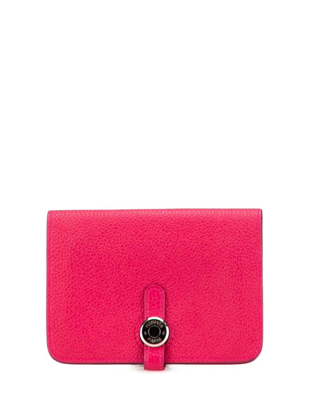 Hermès Pre-Owned 2021 Togo Dogon Compact Wallet small wallets - ピンク Hermès Pre-Owned 2021 Togo Dogon Compact Wallet small wallets - ピンク
