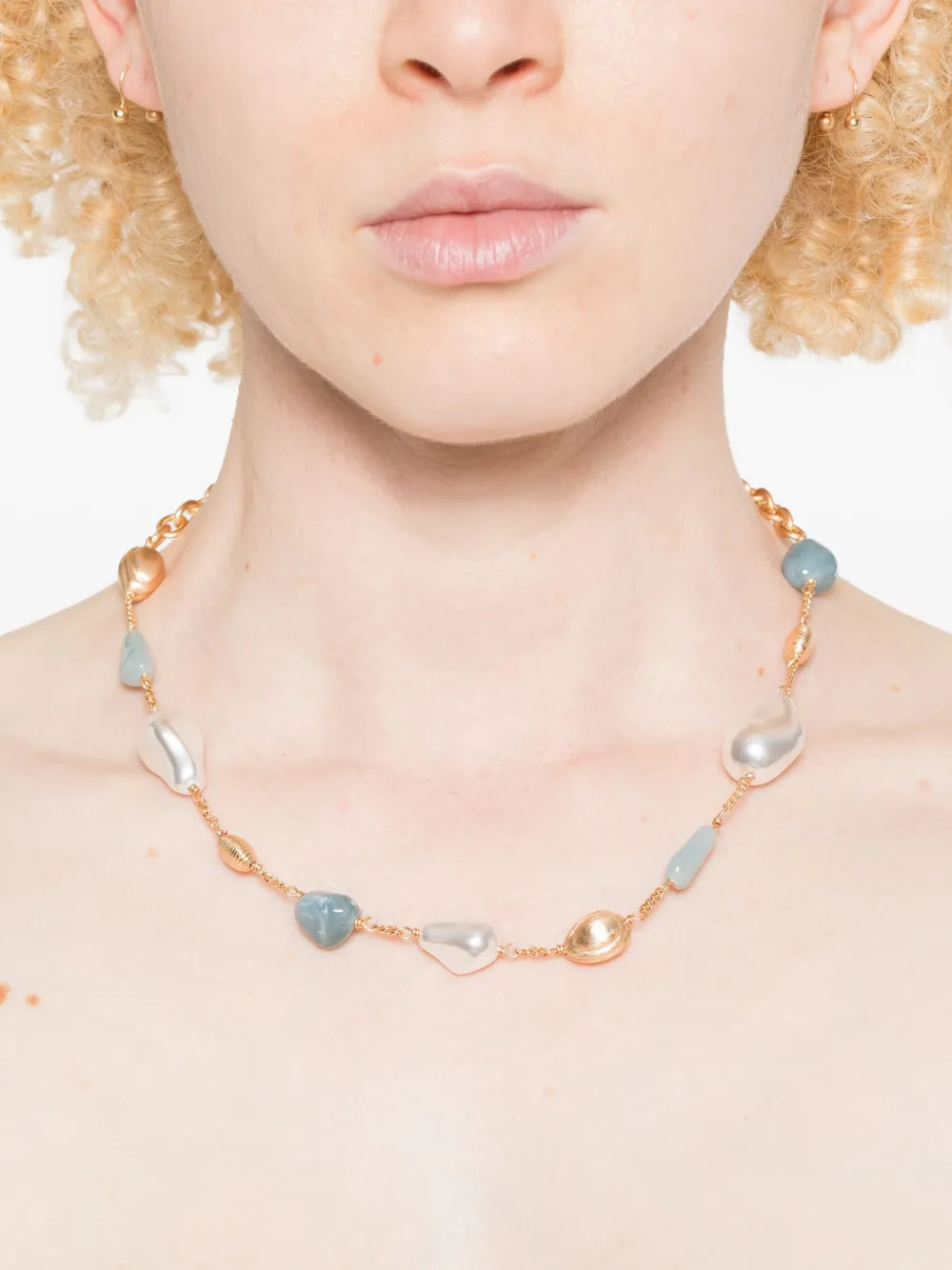 Cult Gaia Verona shell necklace - Goud