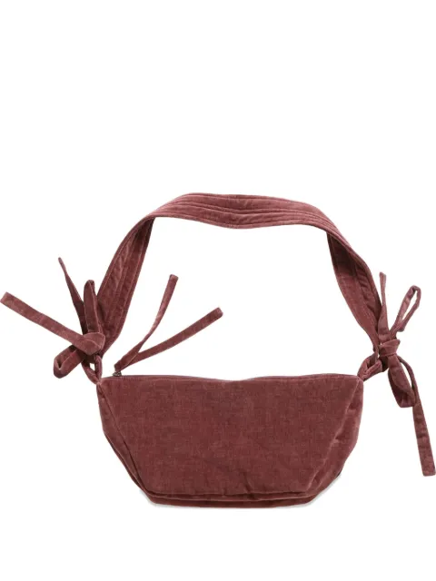 Casey Casey quilted tie-detail satchel