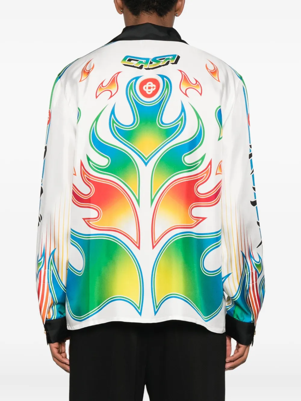 Casablanca Overhemd met vlammenprint Wit