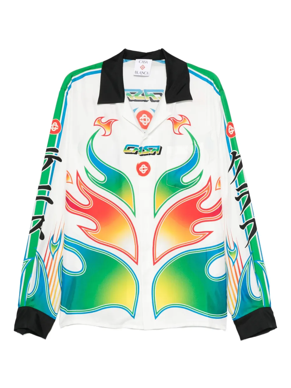 Casablanca flame-print shirt | White | Image 1