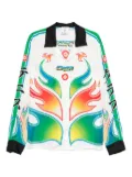 Casablanca flame-print shirt - White