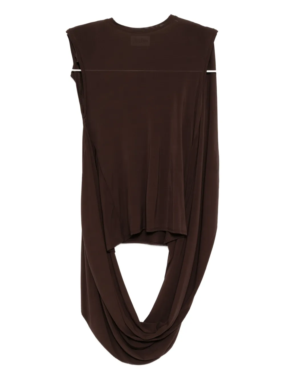 Jean Paul Gaultier Asymmetric Hem Blouse In Burgundy