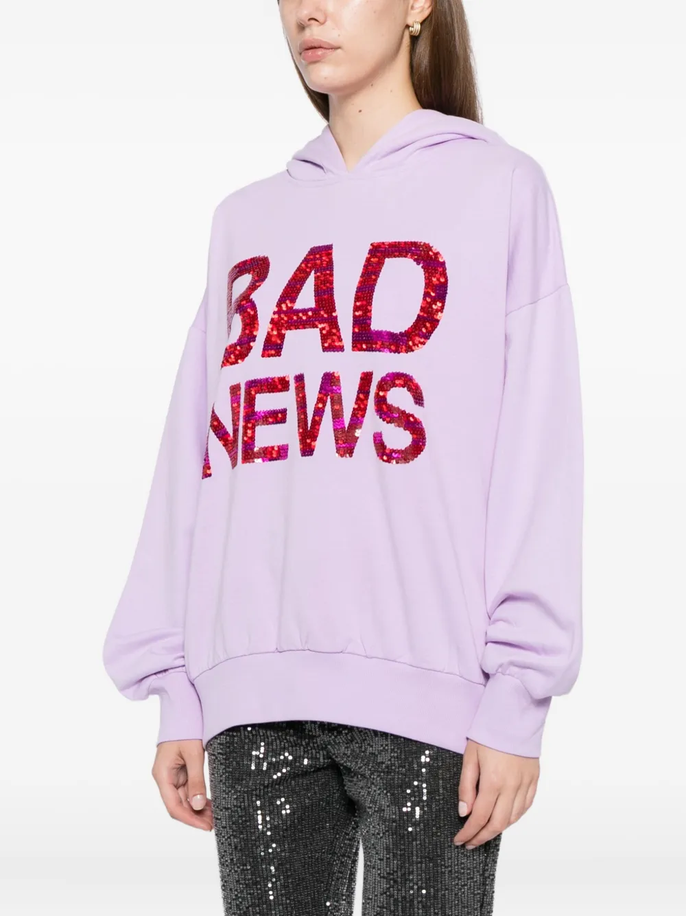 Ashish Bad News Hoodie In Purple
