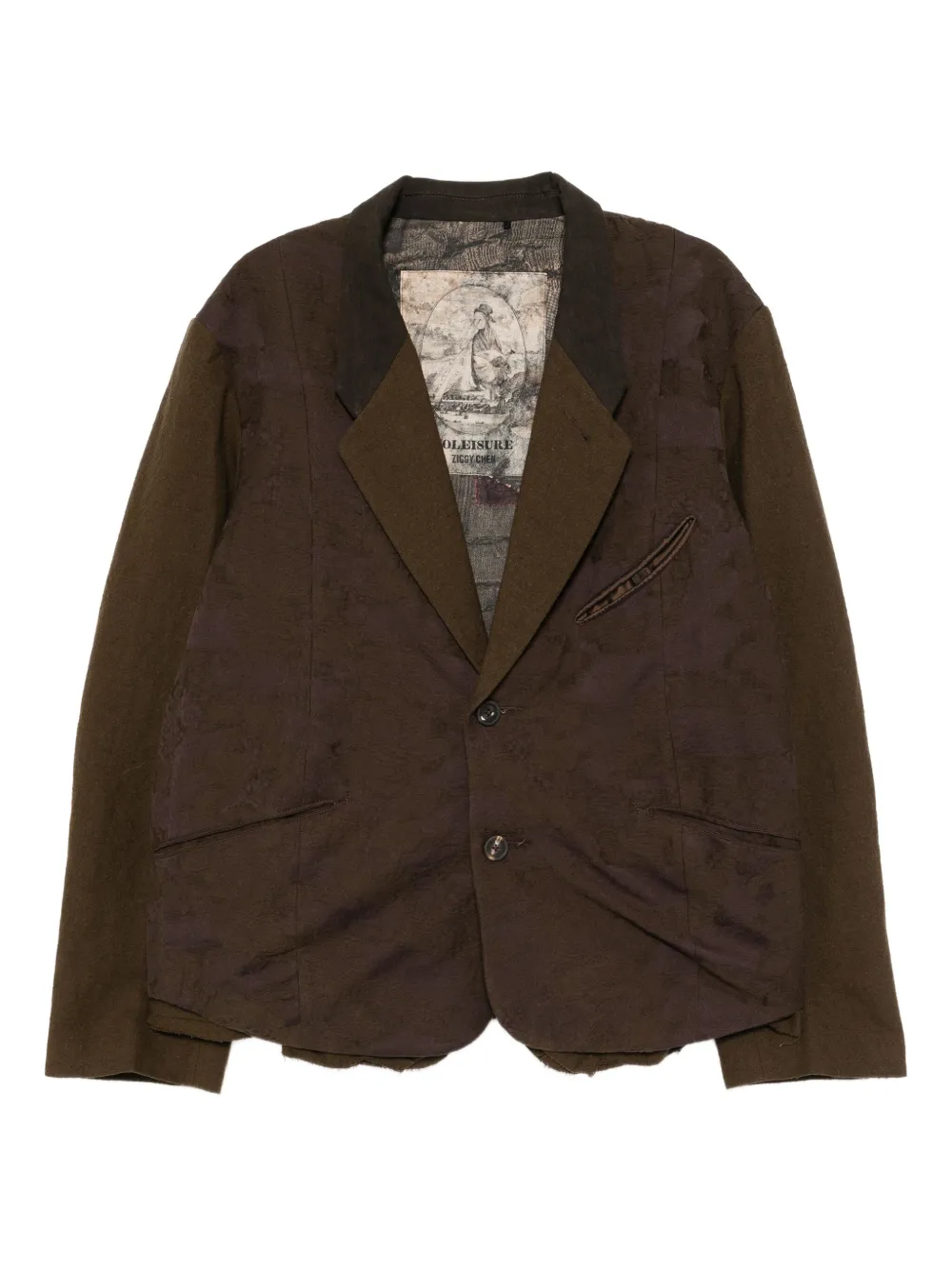 Ziggy Chen cotton blazer | Brown | Image 1