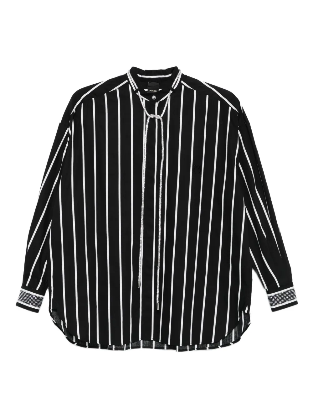 PINKO striped lace shirt | Black | Image 1