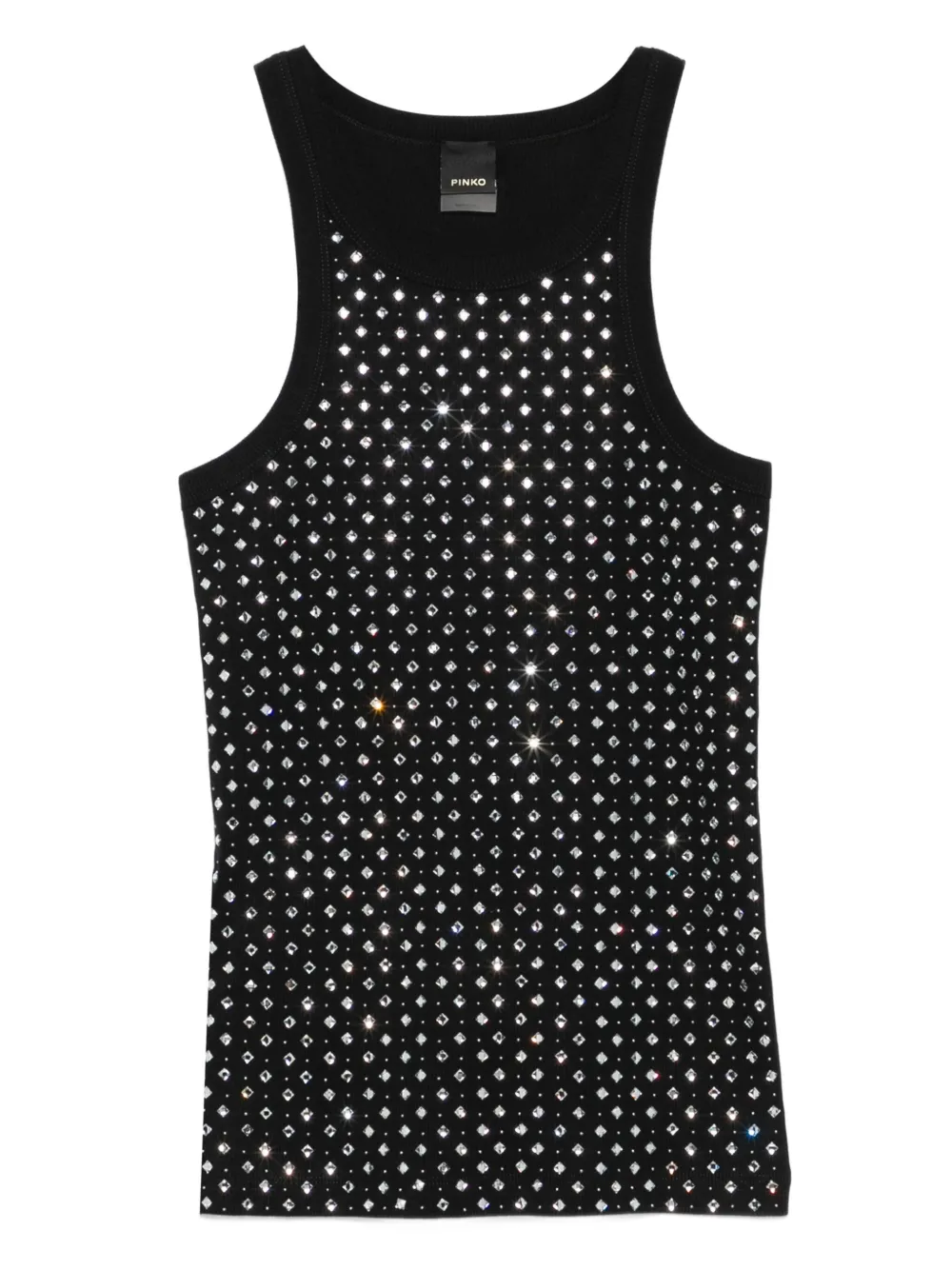 PINKO crystal-embellished tank top | Black | Image 1