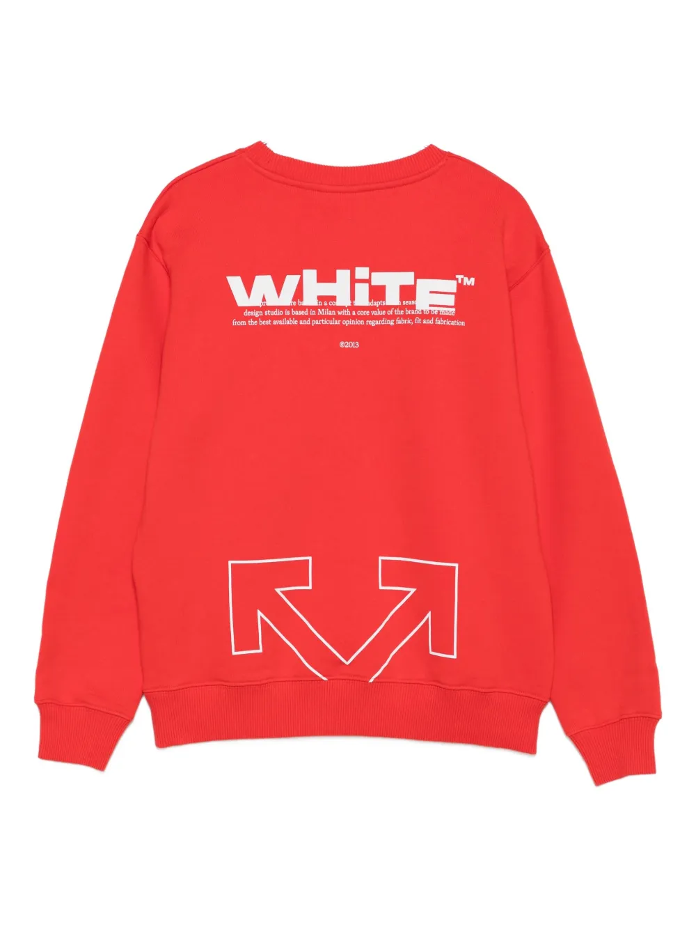 Off-white Logo-print Sweatshirt In Red