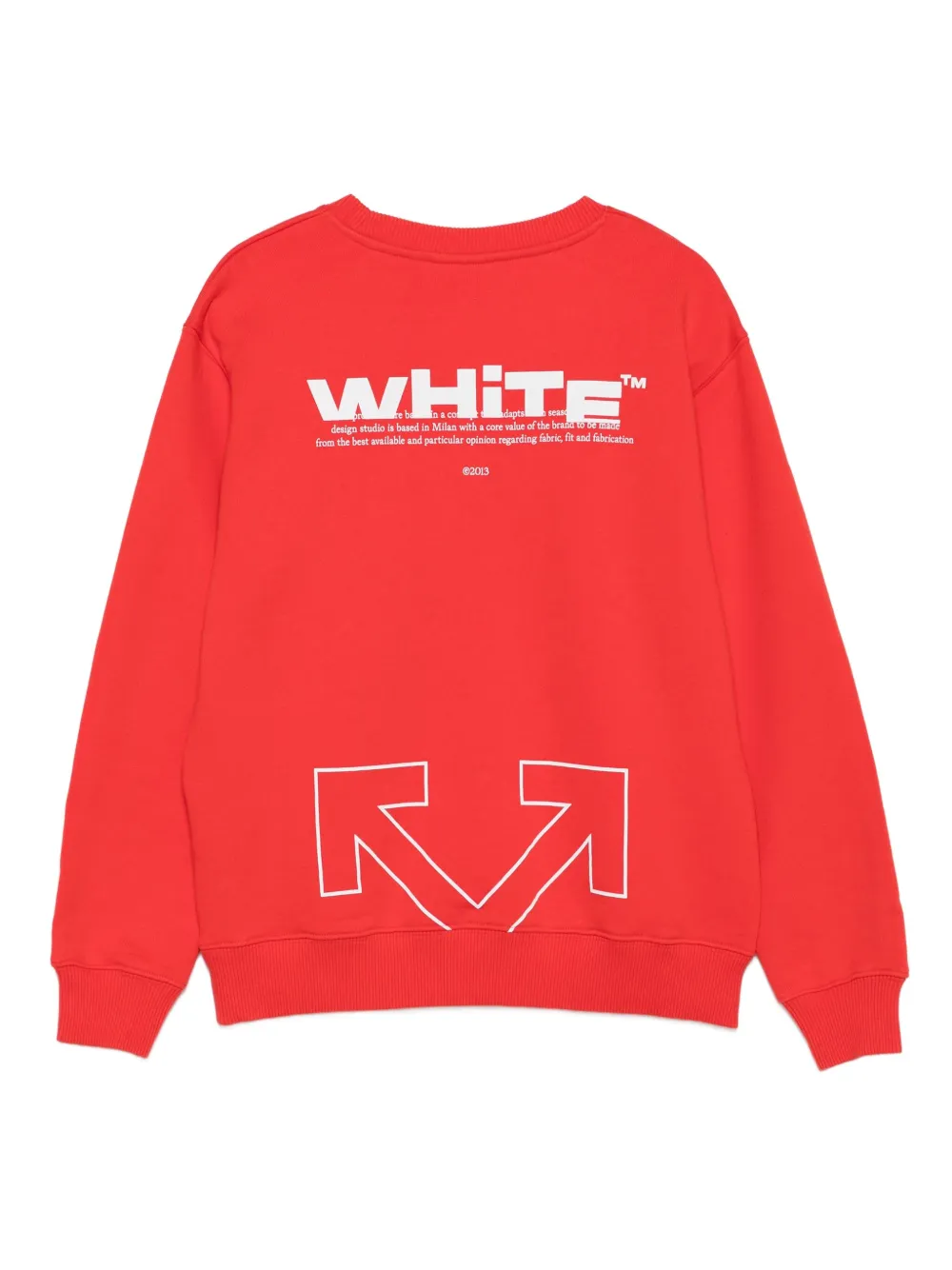 Off-White Kids Sweater met logoprint Rood
