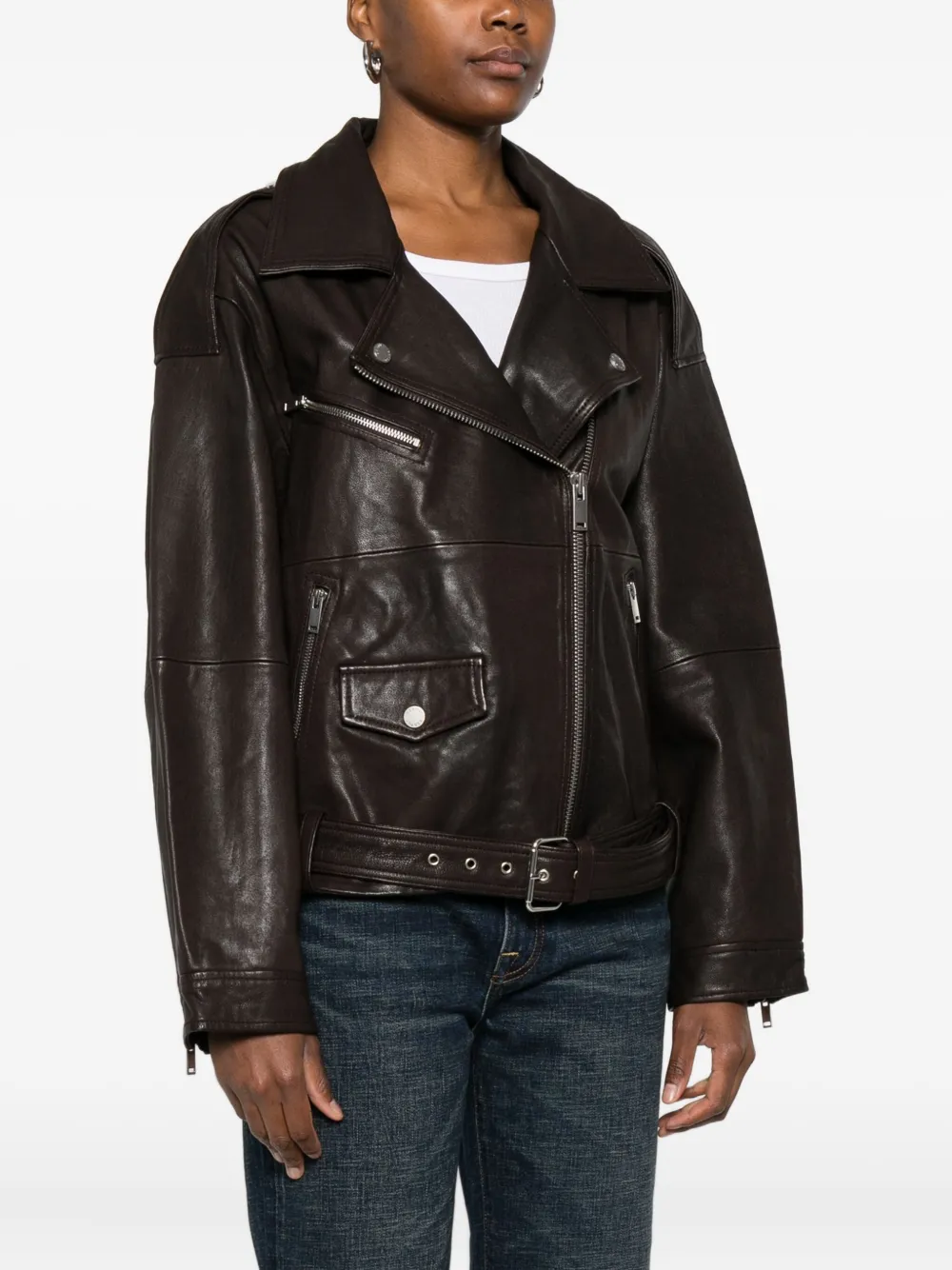 Gestuz Leren jack Bruin