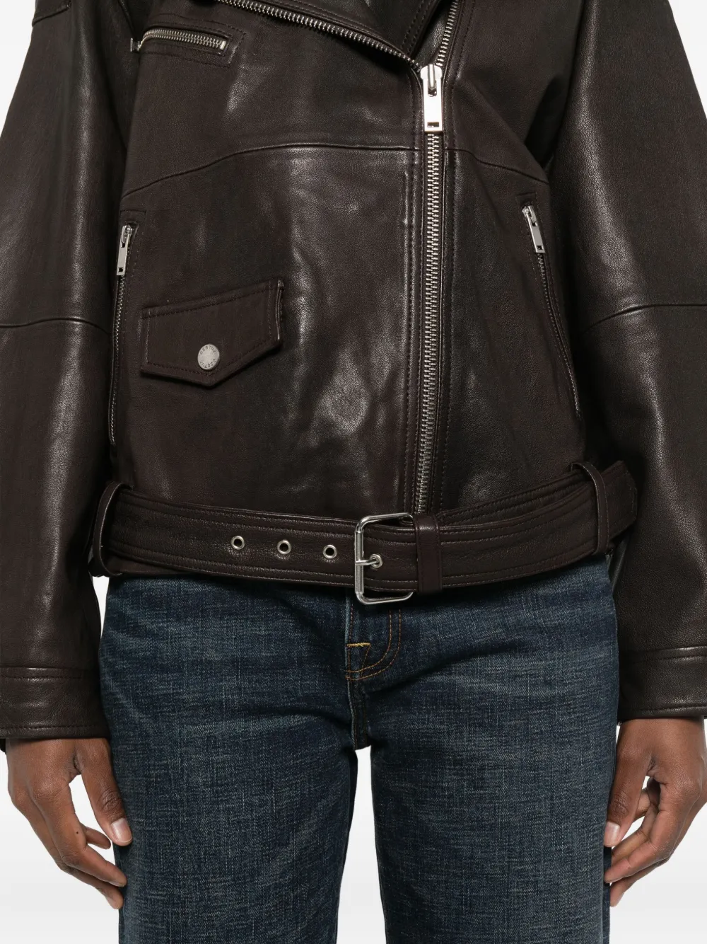 Gestuz Leren jack Bruin