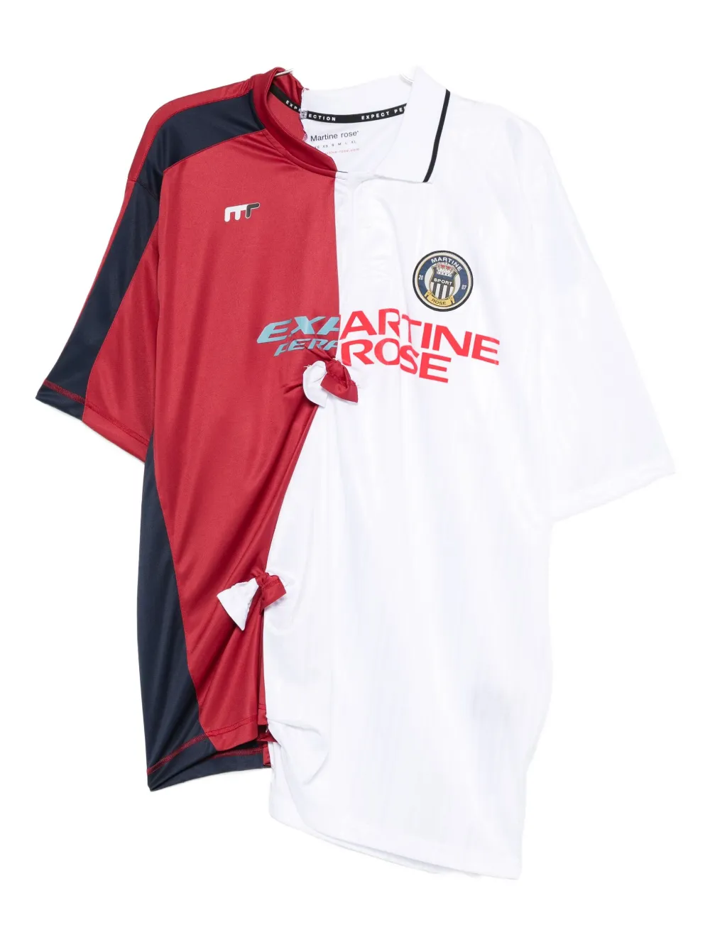 Martine Rose colour-block football jersey - Bianco