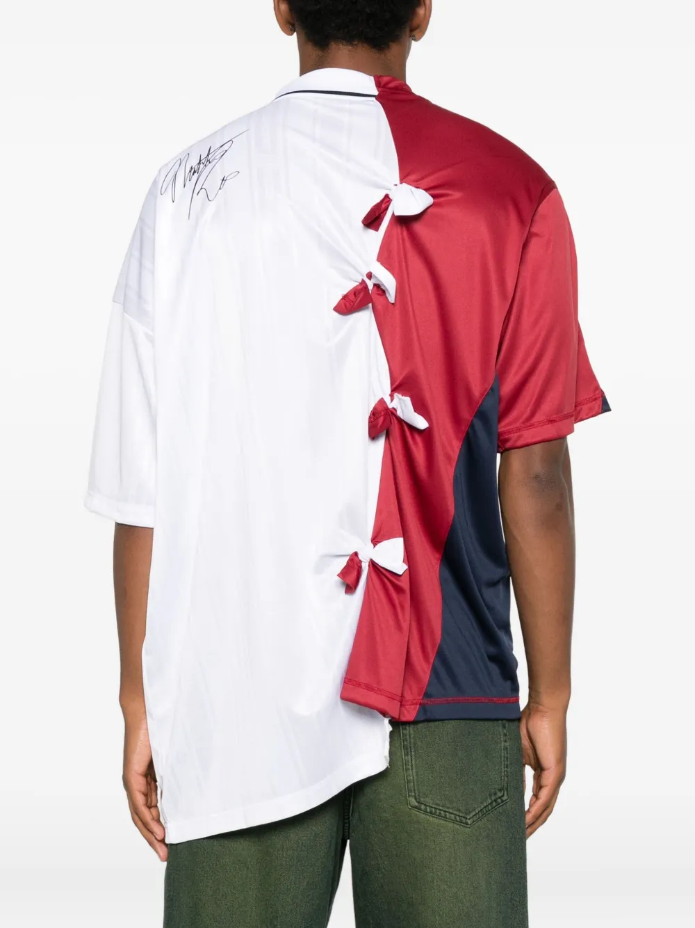 Martine Rose Football jersey met colourblocking Wit