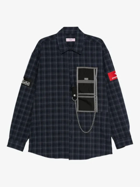 Martine Rose chain-detail checked shirt