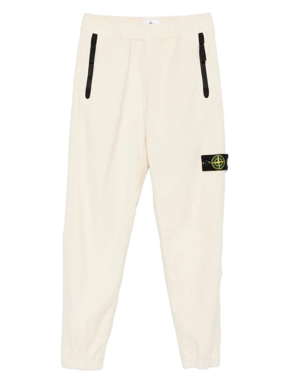 Stone Island Junior ジップポケット パンツ - ホワイト Stone Island Junior ジップポケット パンツ - ホワイト