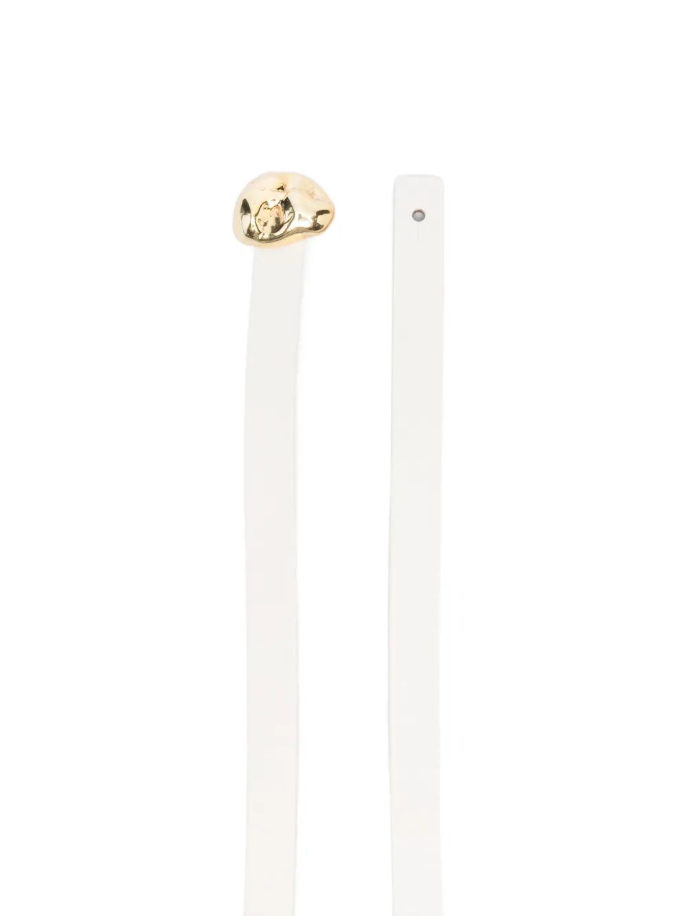 Fabiana Filippi leather gold-tone belt - Wit