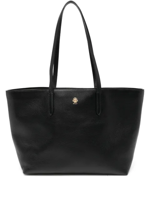Bally logo-stamp leather tote bag