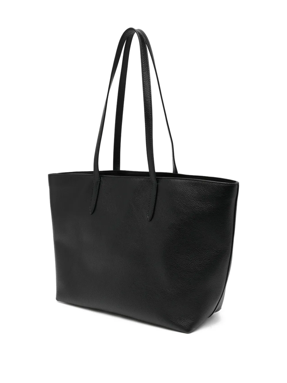 Bally Leren shopper met logo Zwart