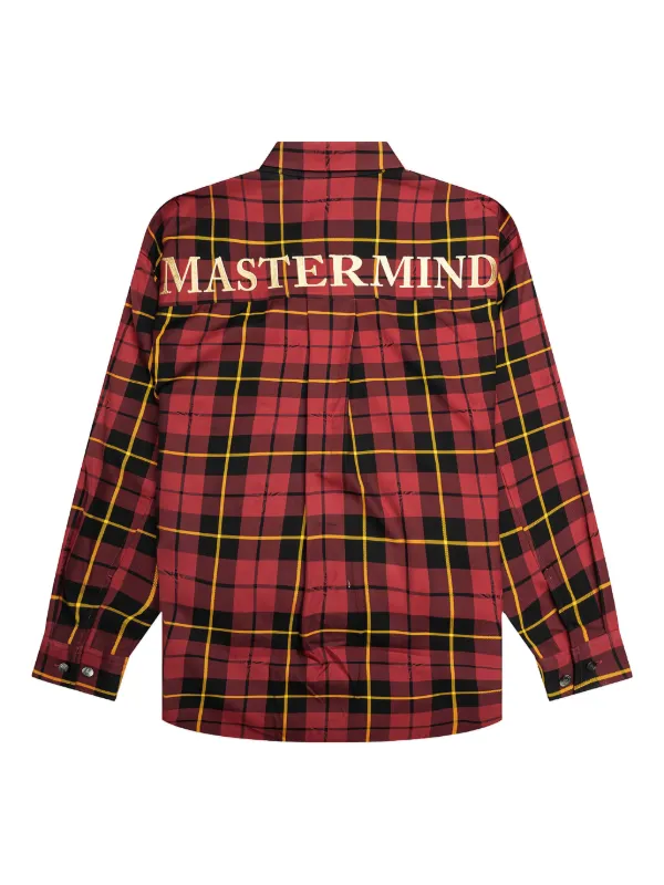 Mastermind World スカル チェックシャツ | レッド | FARFETCH JP