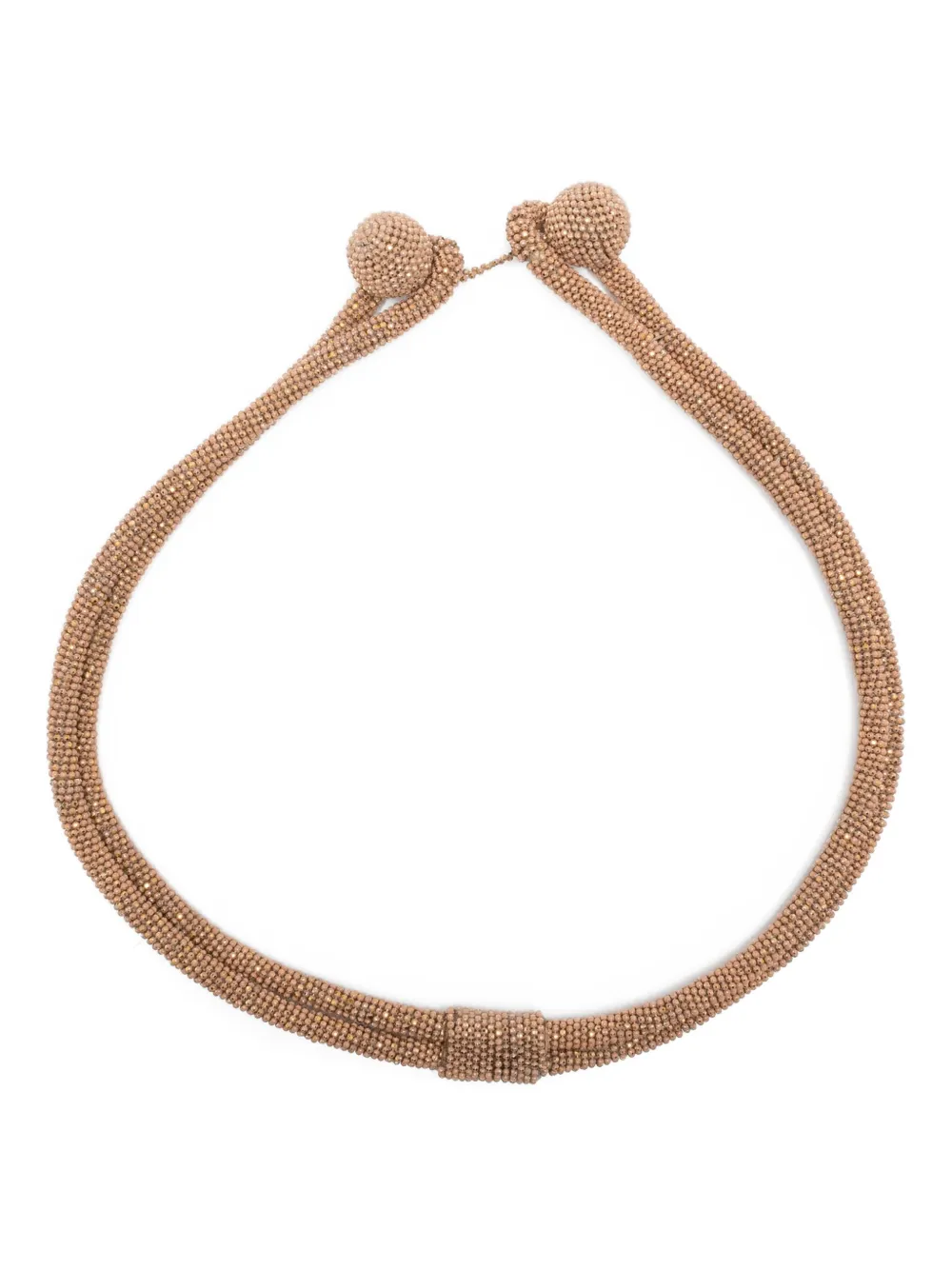 Fabiana Filippi beaded-sphere necklace - Marrone