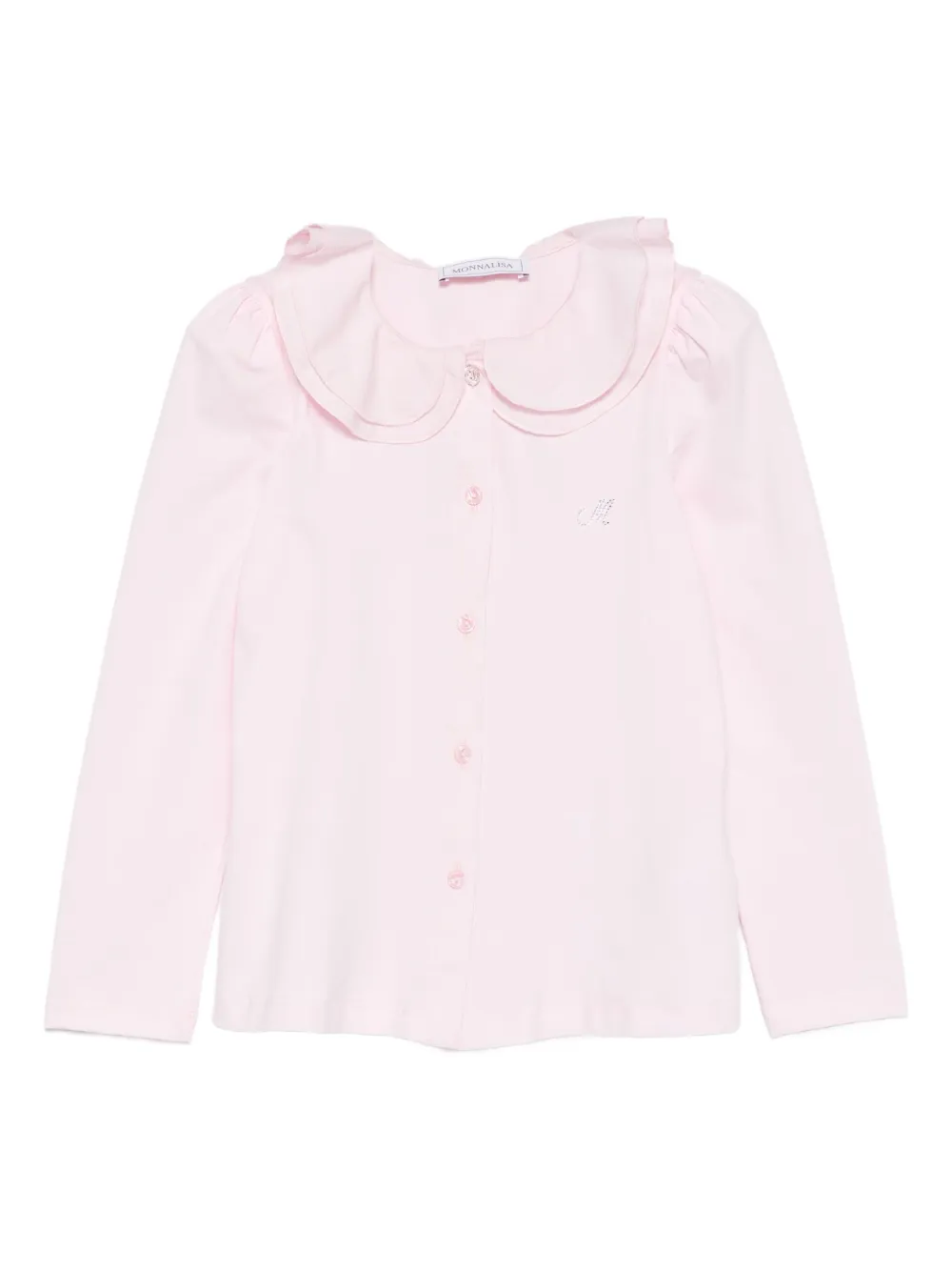 Monnalisa ruffled collar shirt | Pink | Image 1