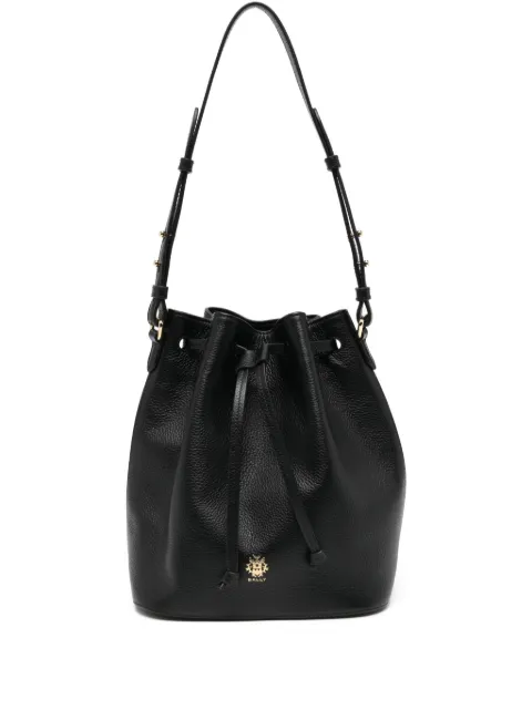 Bally leather drawstring bucket bag