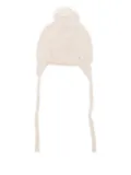 LARANJINHA pom-pom earflap hat - Neutrals