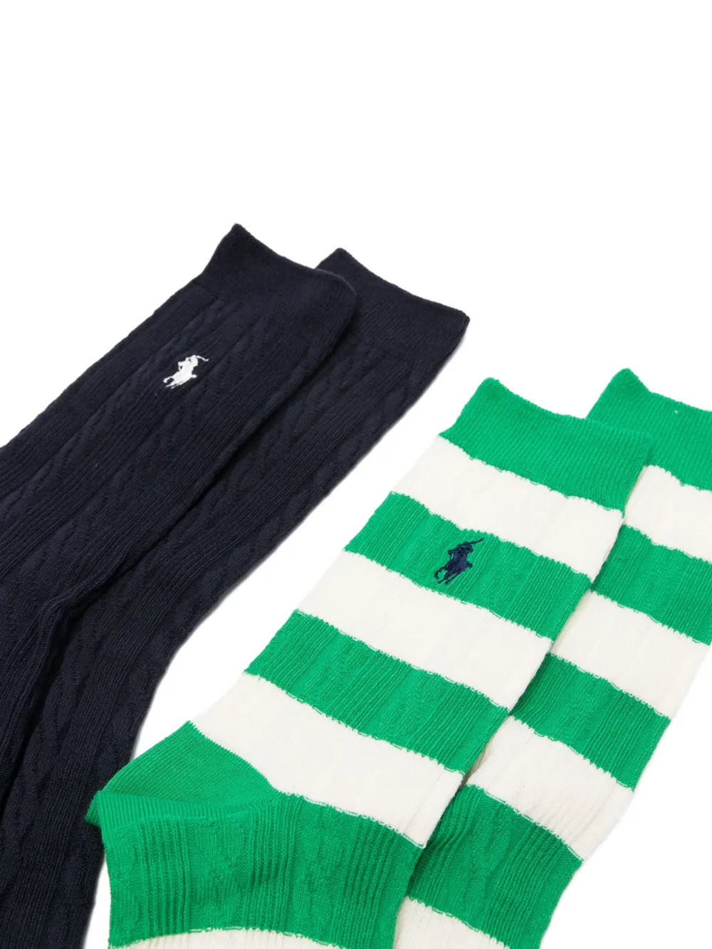 Polo Ralph Lauren Polo Bear Cable-knit Socks In Multi