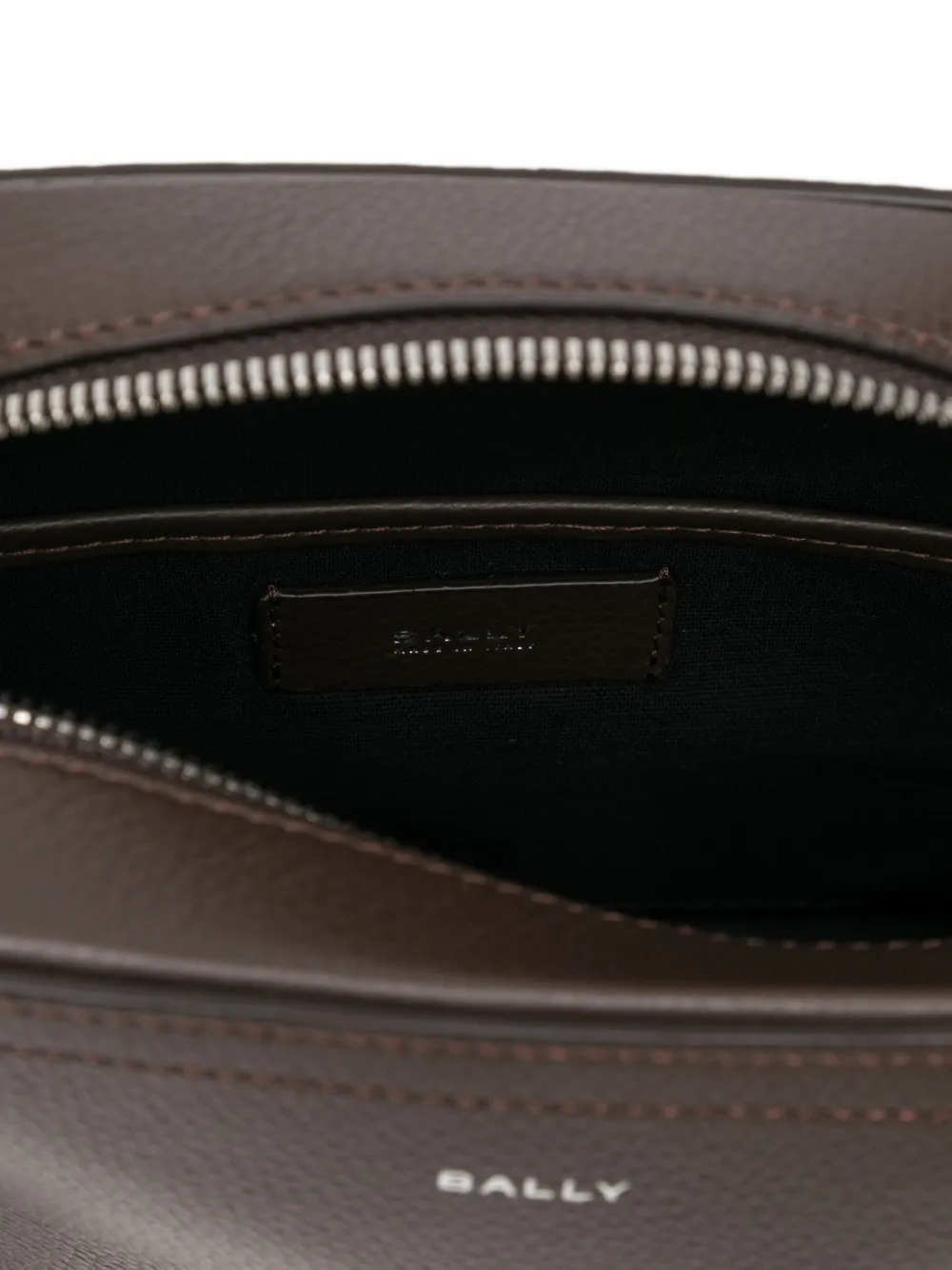 Bally Logo-print Messenger Bag In Brown