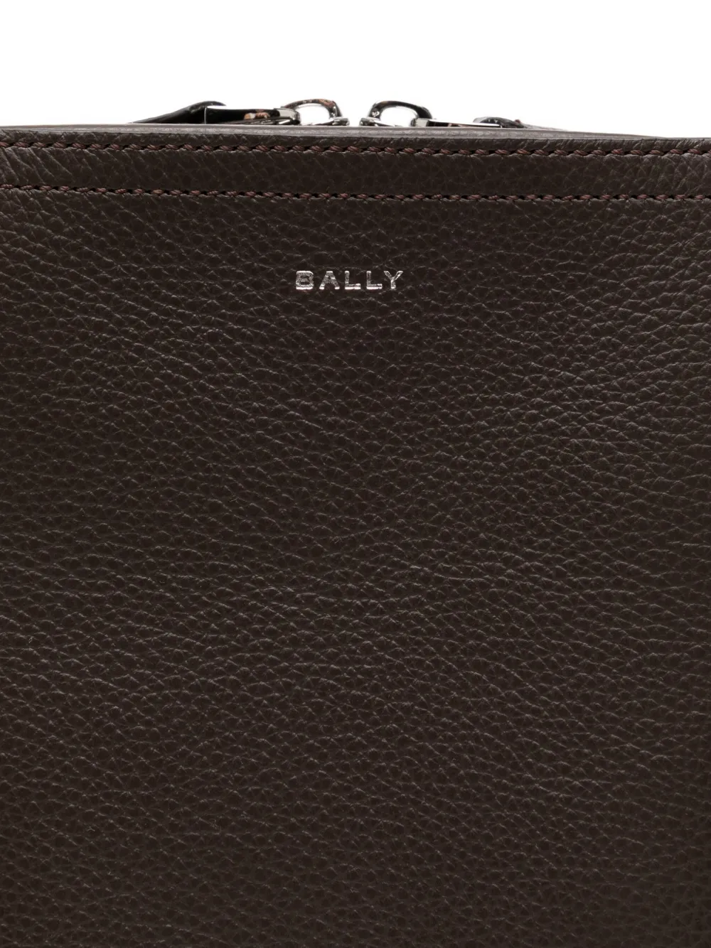 Bally Logo-print Messenger Bag In Brown