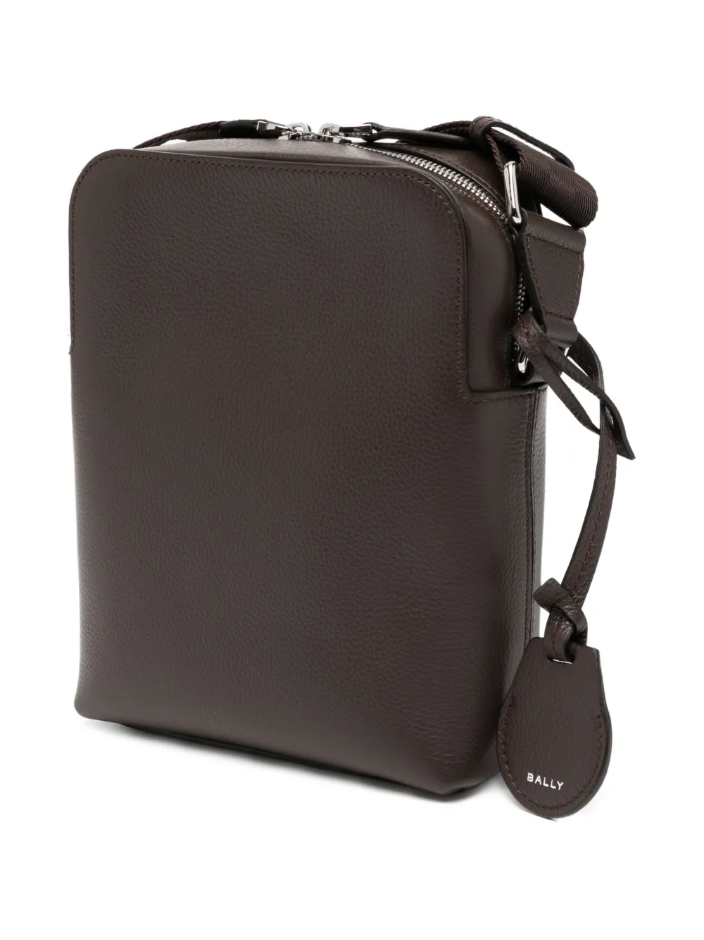 Bally Logo-print Messenger Bag In Brown