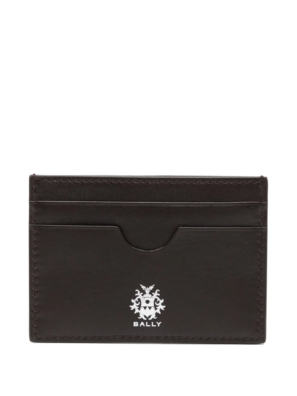 Bally Classic Striped Card Bag In Black