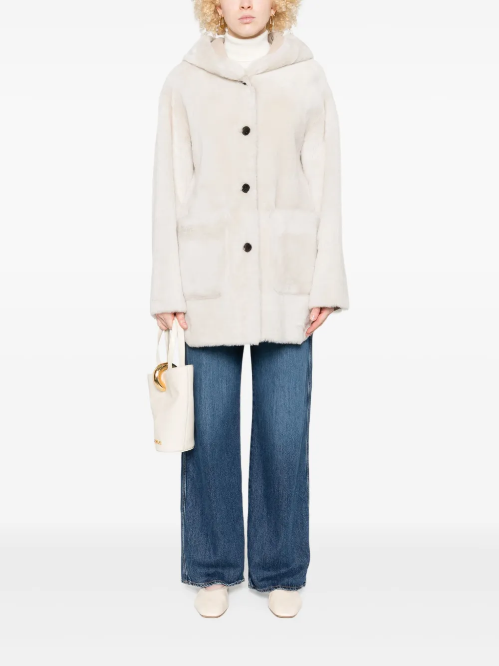 Arma hooded pocket jacket | Faux Fur & Shearling Coats | Image 2