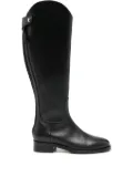 Aeyde zip-detailng leather boots - Black