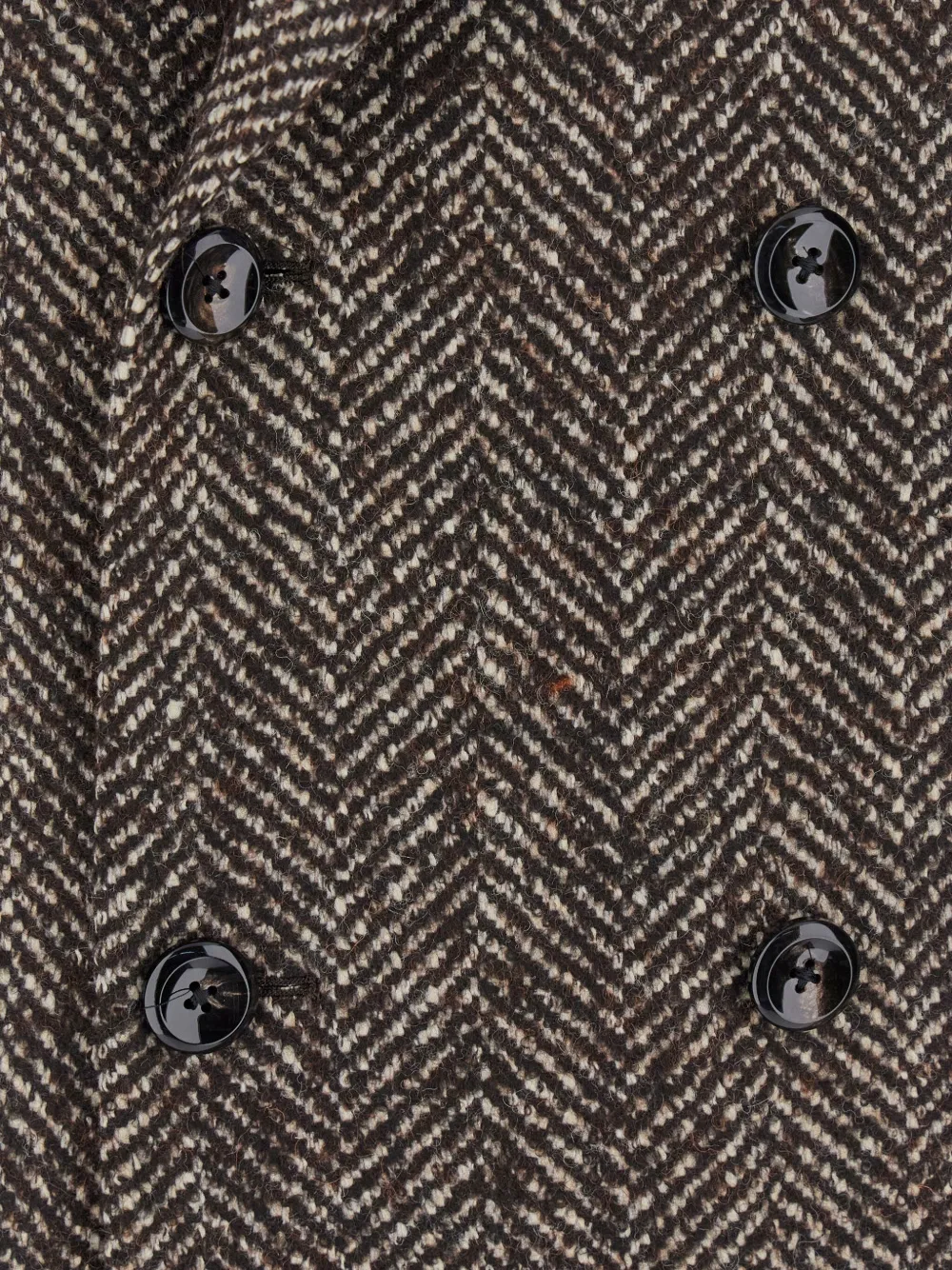 Tagliatore Herringbone Double-breasted Coat In Brown