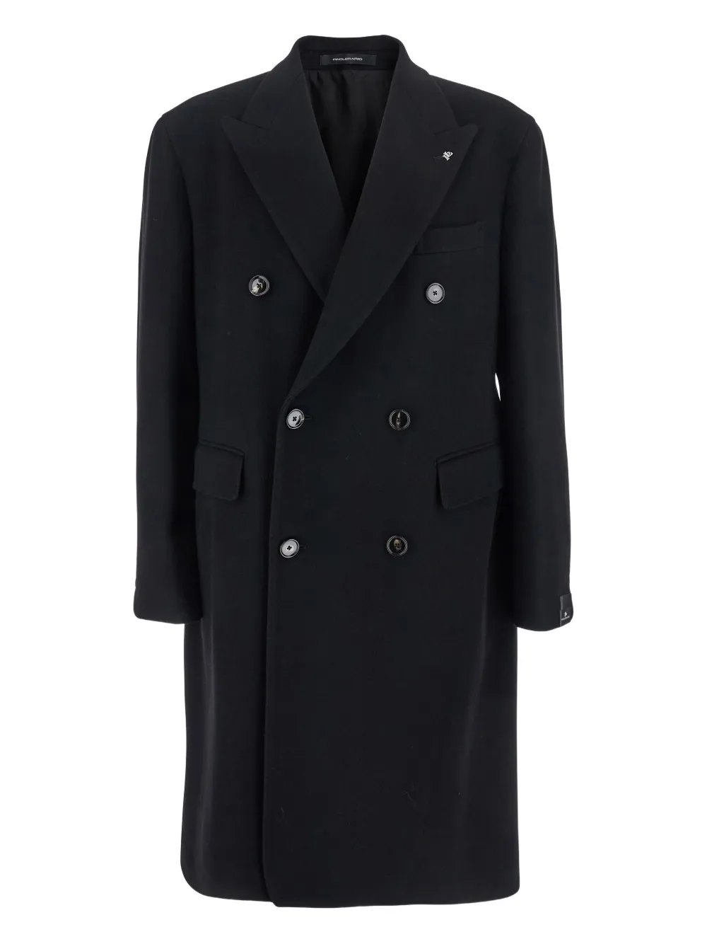 Tagliatore double-breasted peak-lapel coat - Nero