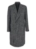 Tagliatore herringbone double-breasted coat - Grey