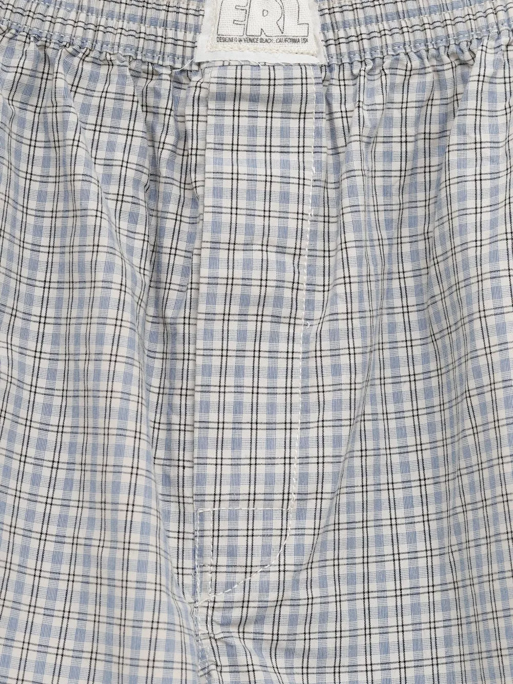 Erl Check-pattern Cotton Boxers In Gray