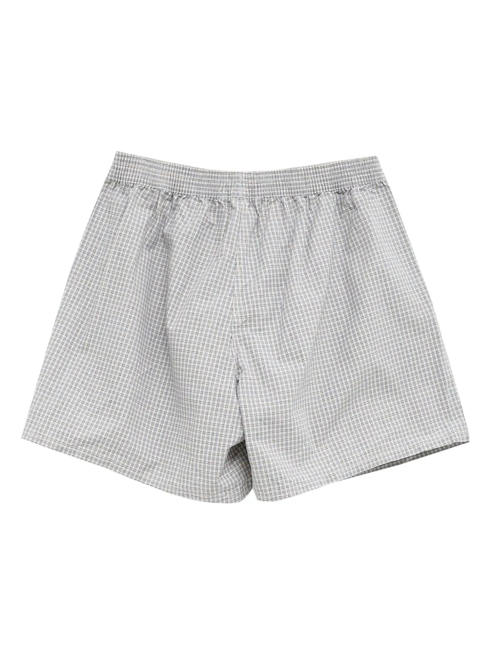 Erl Check-pattern Cotton Boxers In Gray
