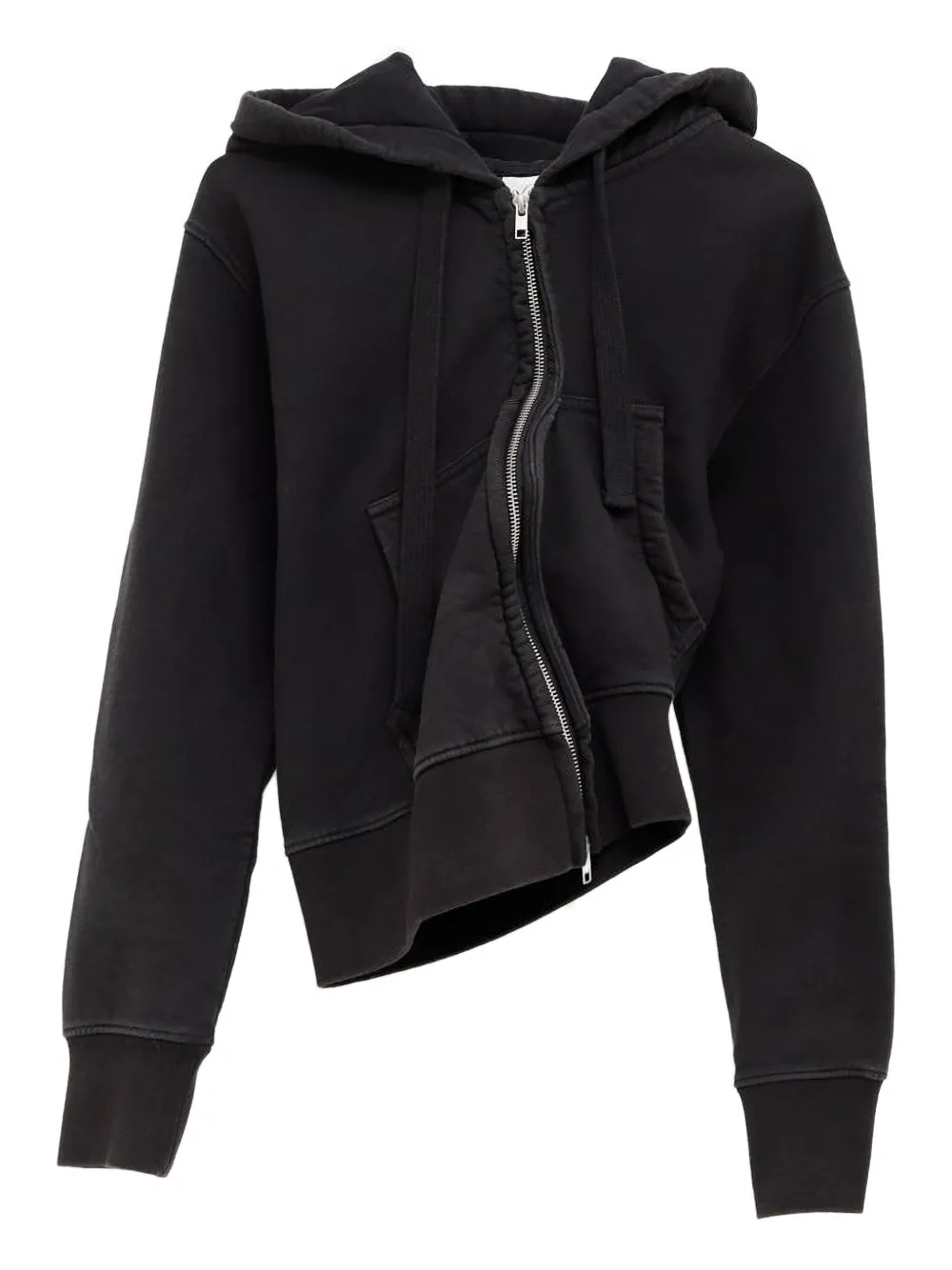 Vaquera cotton zip hoodie | Black | Image 1