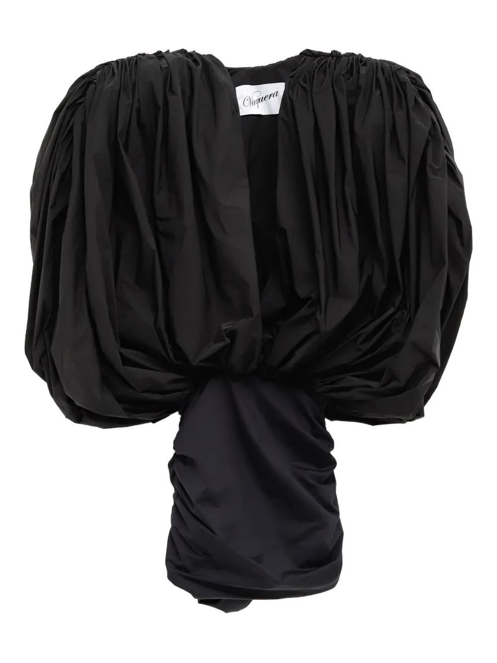 Vaquera V-neck mini dress | Black | Image 1