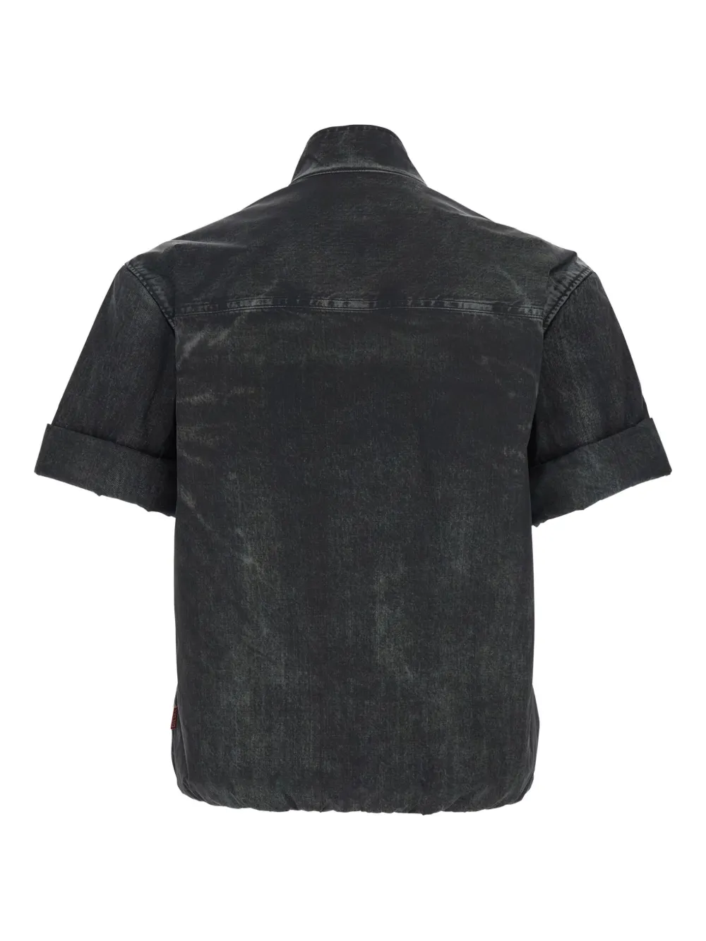 Diesel high-neck denim shirt - Zwart
