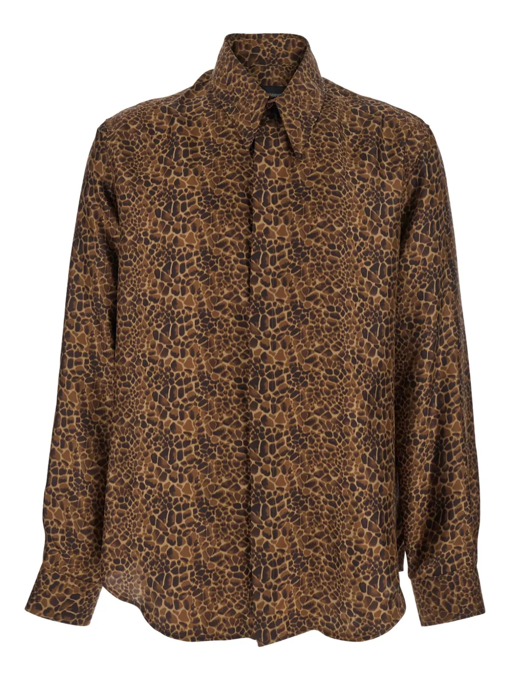 Emporio Armani giraffe-print shirt | Brown | Image 1