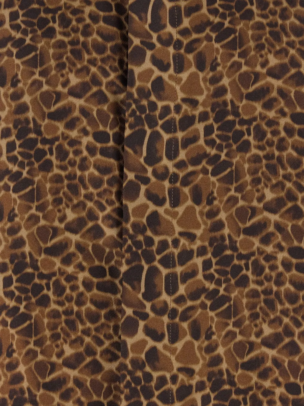 Emporio Armani Brown Shirt With Leopard Print And Pointed Collar In Silk Man In Brown