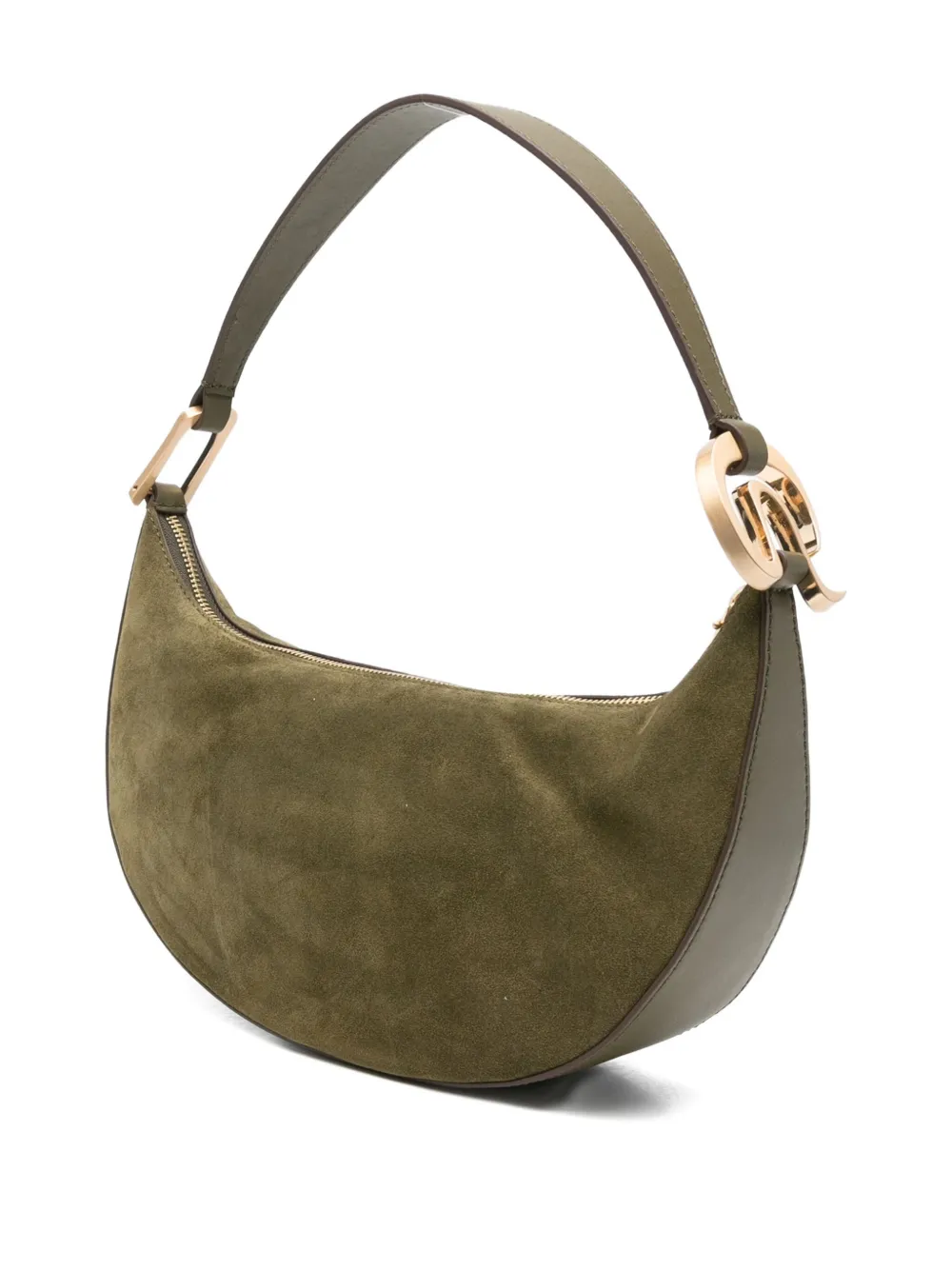 Cult Gaia Suede Zip-closure Tote Bag In Green