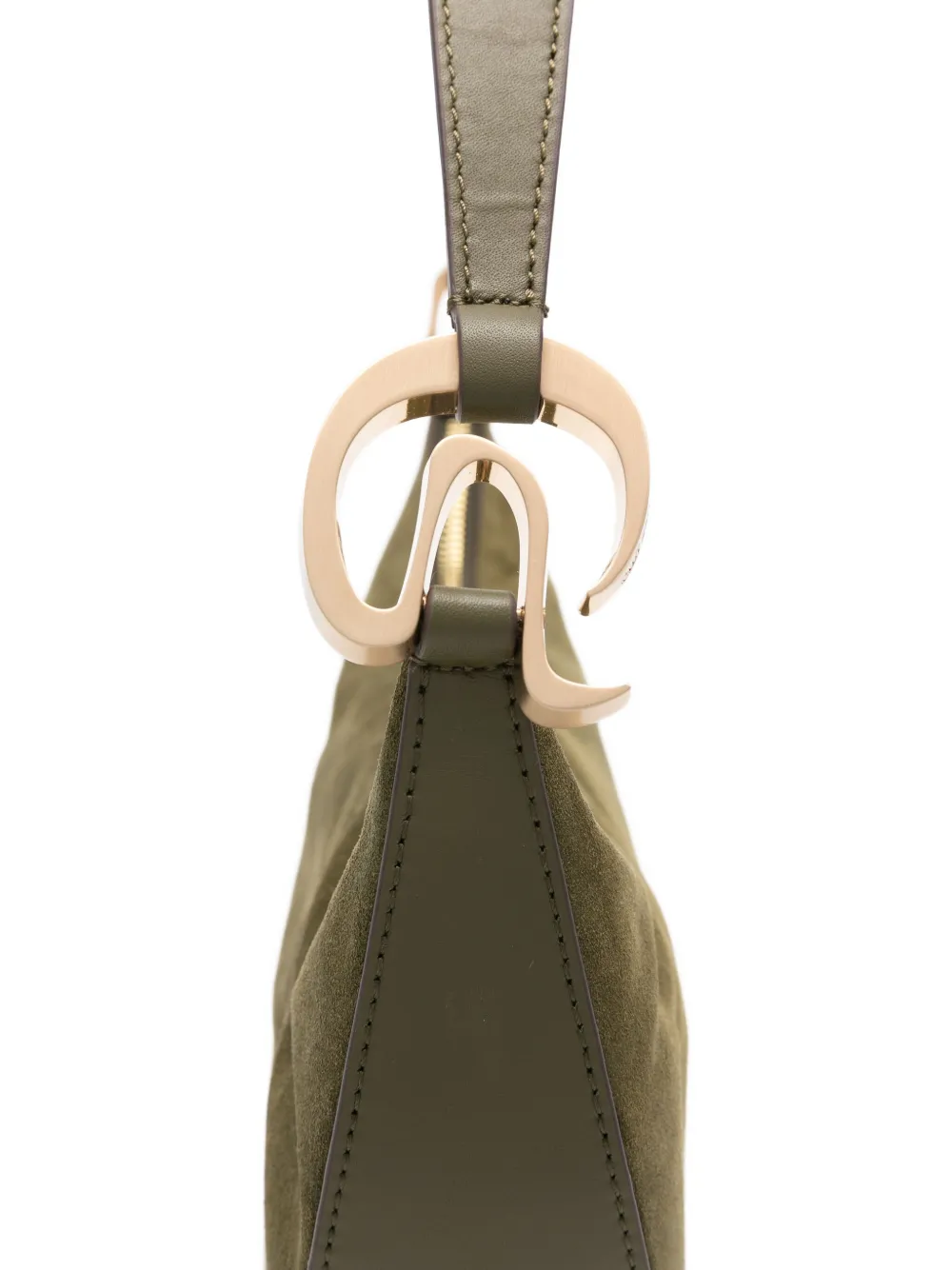 Cult Gaia Suede Zip-closure Tote Bag In Green