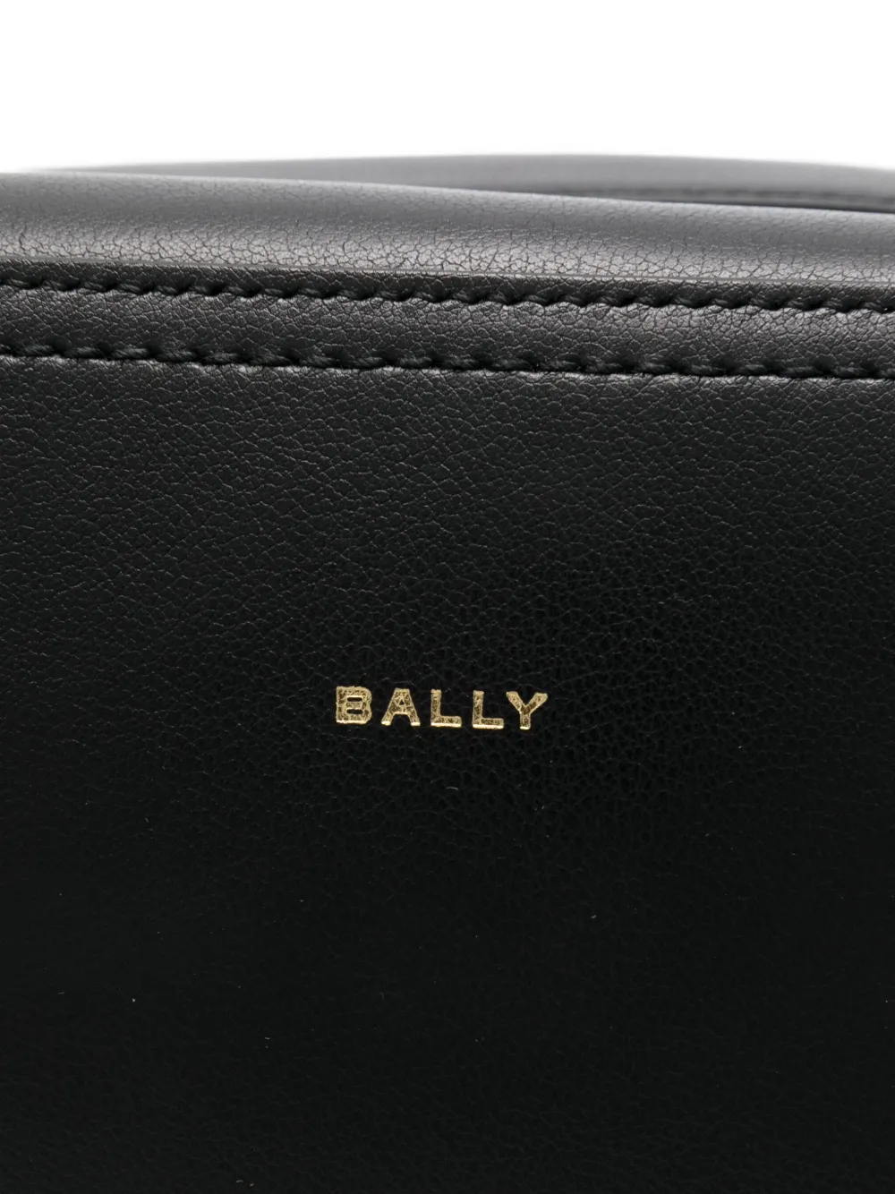 Bally Leren tas met rits Zwart