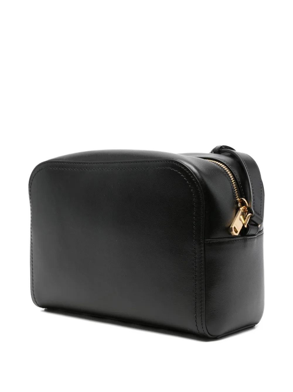 Bally Leren tas met rits Zwart