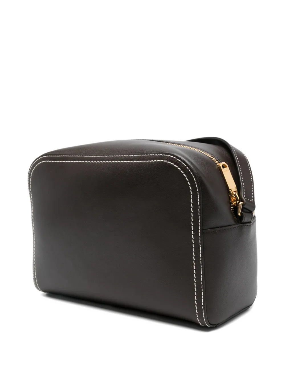 Bally Leren schoudertas met contrasterende stiksels Zwart